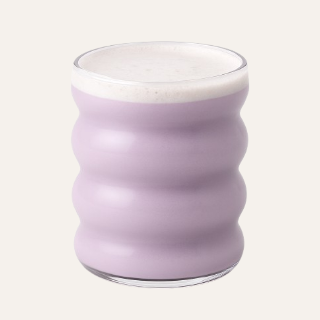 Verre Ondulé pour Ube Latte
